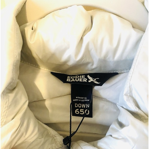 eddie bauer 650 down jacket womens, Silver/gray, L, Extra Big Inside Pockets X2 - Picture 9 of 9